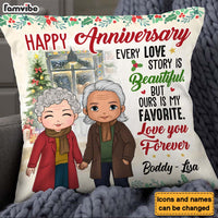 Personalized Anniversary Christmas Gift For Old Couple Pillow 28779 thumb 1