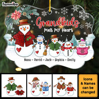 Personalized Christmas Gift For Grandma Grandkids Melt My Heart Benelux Ornament 28781 thumb 1