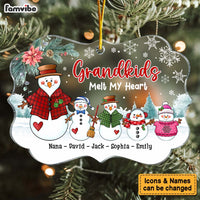 Personalized Christmas Gift For Grandma Grandkids Melt My Heart Benelux Ornament 28781 thumb 1