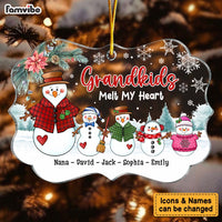 Personalized Christmas Gift For Grandma Grandkids Melt My Heart Benelux Ornament 28781 thumb 1