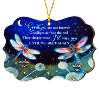 Personalized Memorial Gift Goodbye Are Not Forever Dragonfly Benelux Ornament 28782 thumb 1