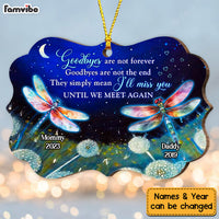 Personalized Memorial Gift Goodbye Are Not Forever Dragonfly Benelux Ornament 28782 thumb 1