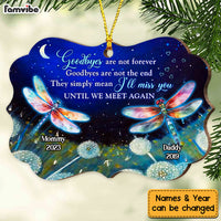 Personalized Memorial Gift Goodbye Are Not Forever Dragonfly Benelux Ornament 28782 thumb 1