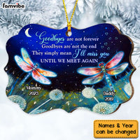 Personalized Memorial Gift Goodbye Are Not Forever Dragonfly Benelux Ornament 28782 thumb 1
