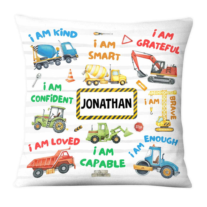 Personalized Gifts For Grandson Construction Machines I Am Pillow 28783 1