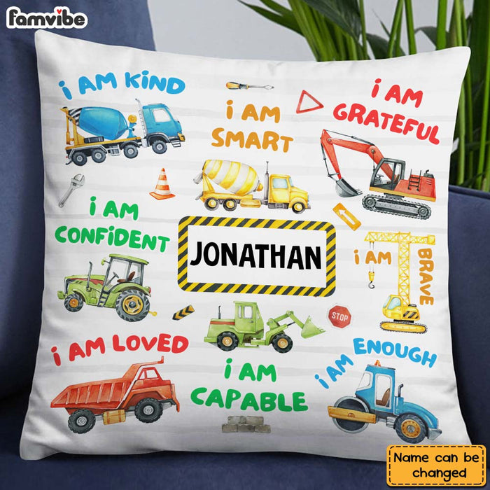 Personalized Gifts For Grandson Construction Machines I Am Pillow 28783 1