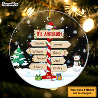 Personalized Gift For Family Christmas Post Sign Circle Ornament 28788 thumb 1
