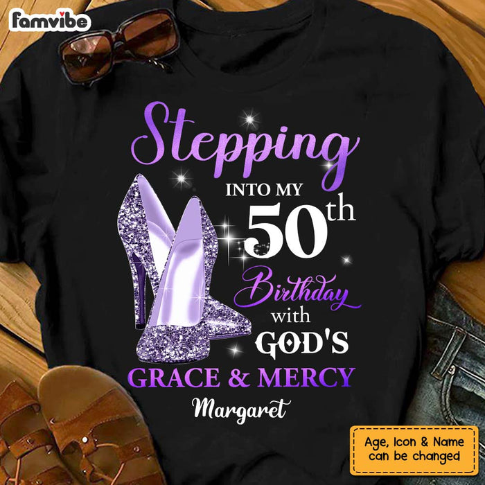 Personalized Birthday Gift For Grandma Stepping Into Birthday Shirt - Hoodie - Sweatshirt 28792 1