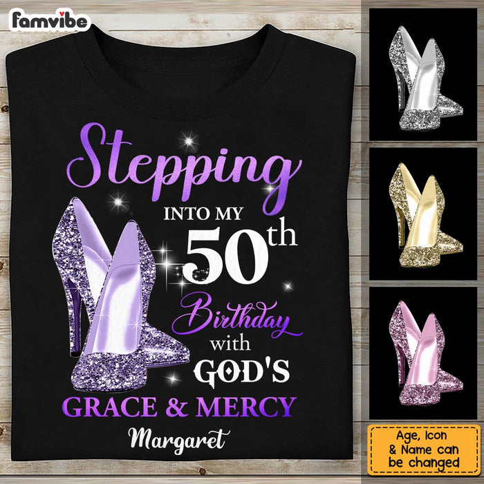 Personalized Birthday Gift For Grandma Stepping Into Birthday Shirt - Hoodie - Sweatshirt 28792 1