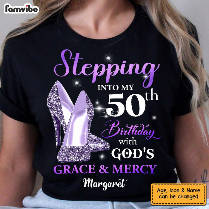 Personalized Birthday Gift For Grandma Stepping Into Birthday Shirt - Hoodie - Sweatshirt 28792 1