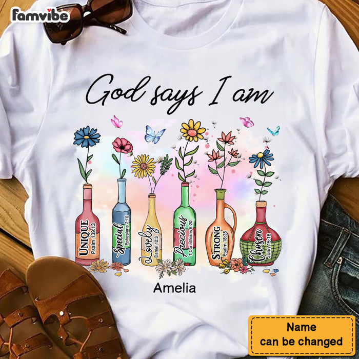 Personalized Gift For Daughter Gods Says I Am Flower Bouquet Shirt - Hoodie - Sweatshirt 28793 1