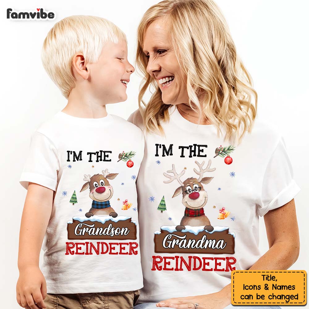 Personalized Christmas Gift For Family I'm Reindeer Adult And Kid Tee 28795 Primary Mockup