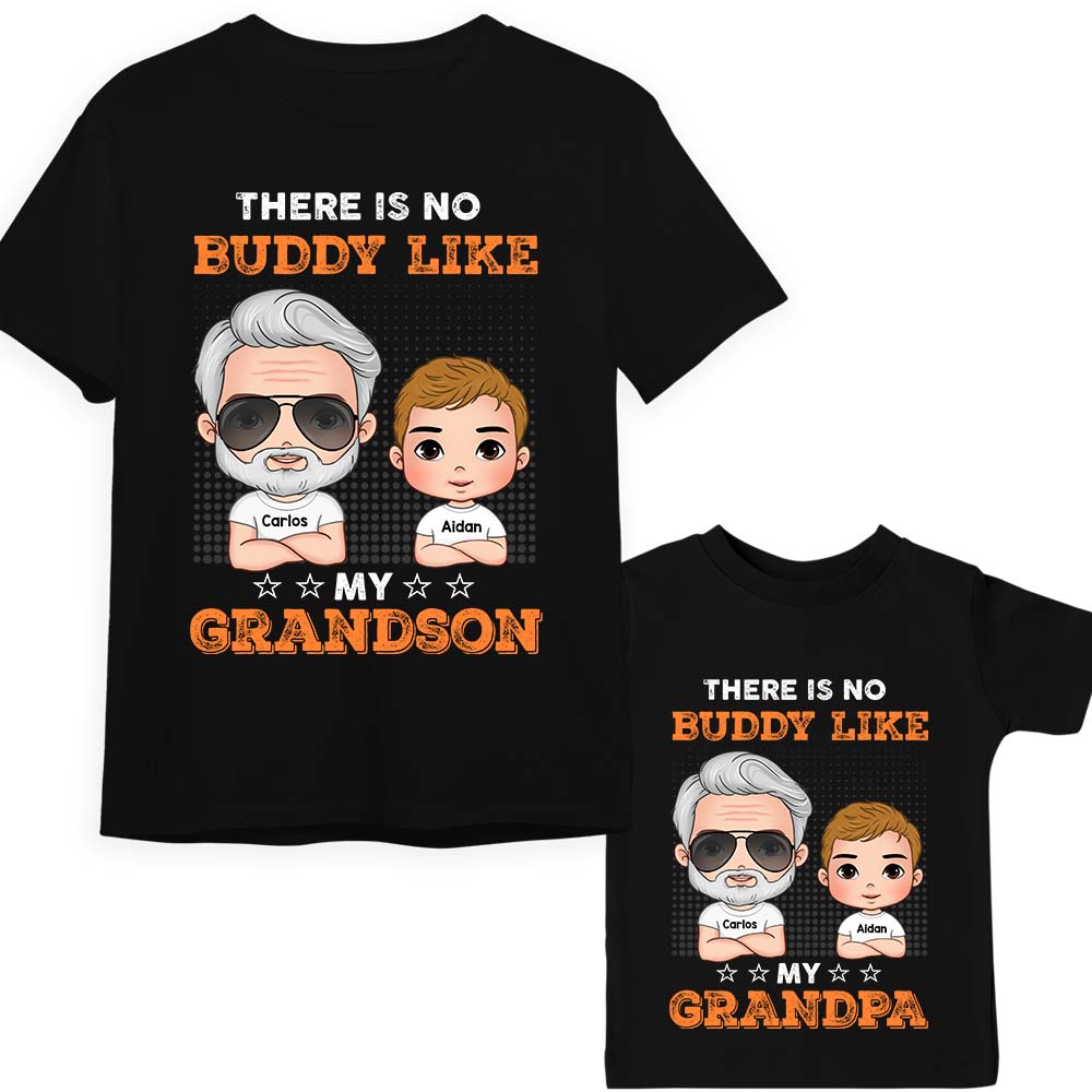 Personalized There Is No Buddy Like My Grandpa Adult And Kid Tee 28797 Primary Mockup
