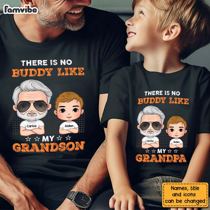 Personalized There Is No Buddy Like My Grandpa Adult And Kid Tee 28797 1
