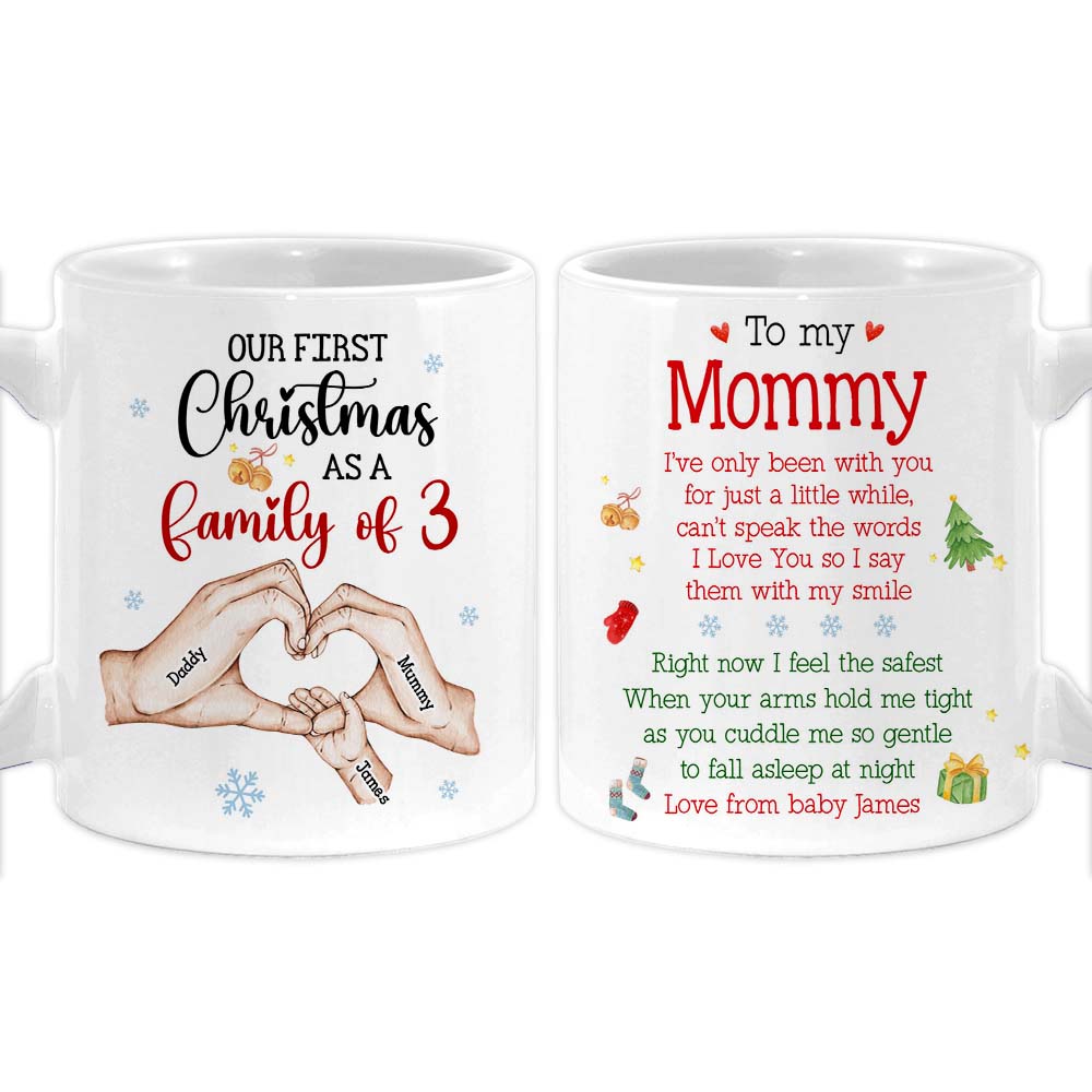Personalized Gift For Mommy First Christmas Family Mug 28798 Primary Mockup