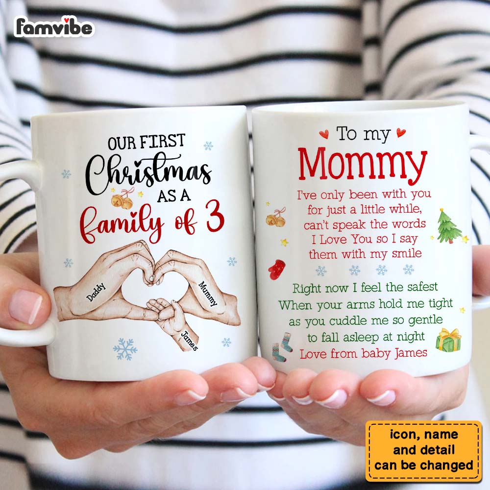 Personalized Gift For Mommy First Christmas Family Mug 28798 Primary Mockup