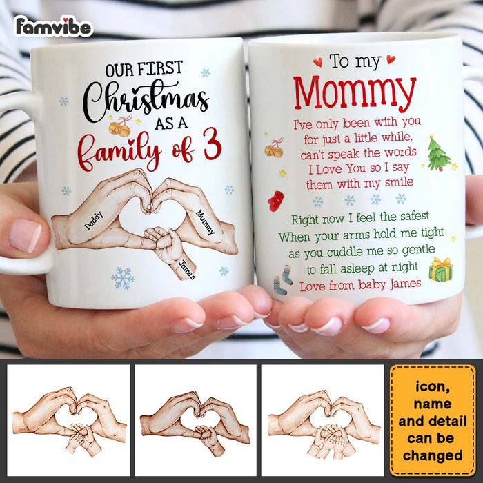 Personalized Gift For Mommy First Christmas Family Mug 28798 1