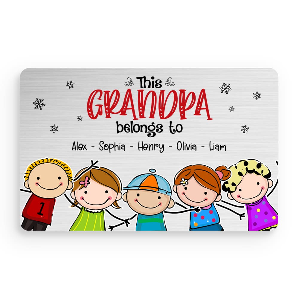 Personalized This Grandpa Belongs To Wallet Card 28799 Primary Mockup