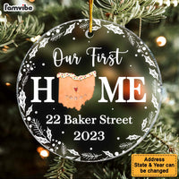 Personalized Christmas Gift For Family Our First Home Acrylic Circle Ornament 28800 thumb 1