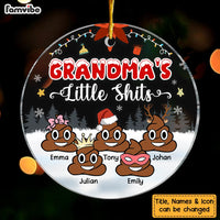 Personalized Grandma's Little S Circle Ornament 28806 thumb 1