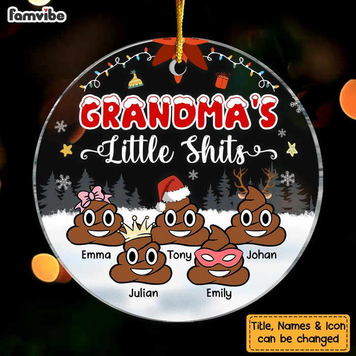 Personalized Grandma's Little S Circle Ornament 28806 1