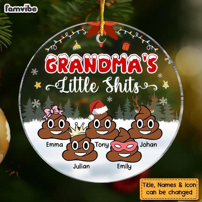Personalized Grandma's Little S Circle Ornament 28806 1