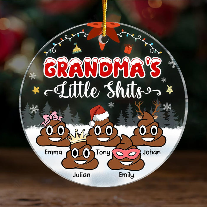 Personalized Grandma's Little S Circle Ornament 28806 1