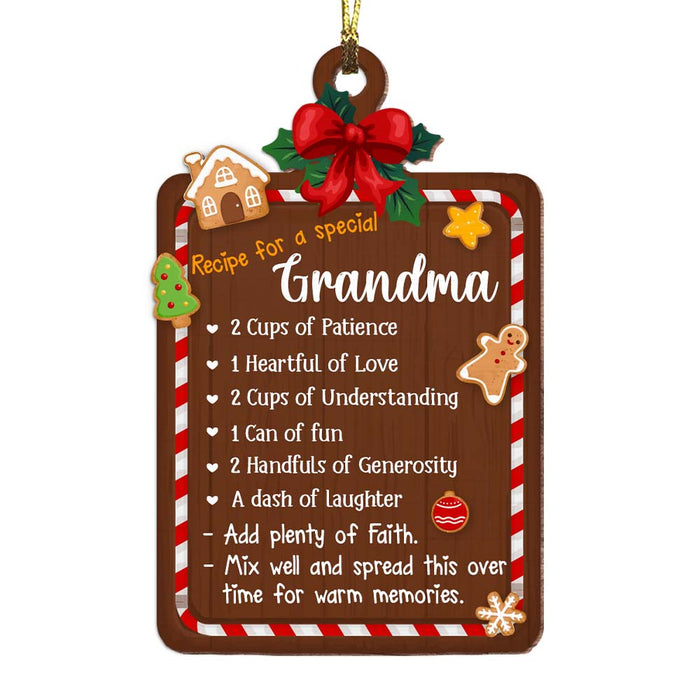 Recipe For a Special Grandma Personalized Tea Towel