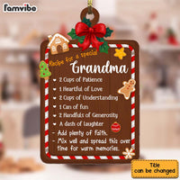 Personalized Recipe For A  Grandma Ornament 28811 thumb 1