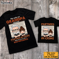 Personalized Grandpa Granddaughter Partner in Crime Adult And Kid Tee 28813 thumb 1
