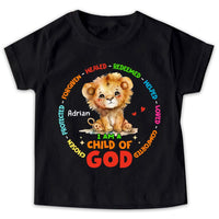 Personalized Gift For Grandson I Am A Child Of God Baby Lion Kid T Shirt 28814 thumb 1