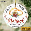 Personalized Gift For Couple First Christmas Married Heart Ornament 28815 Circle Ornament 1