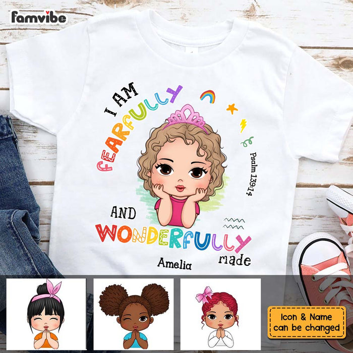 Personalized Gift For Granddaughter I Am Fearfully Kid T Shirt 28817 1