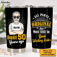 Personalized Gift For Grandpa Built 50 Years Ago Steel Tumbler 28821 thumb 1