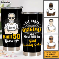 Personalized Gift For Grandpa Built 50 Years Ago Steel Tumbler 28821 thumb 1