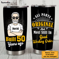 Personalized Gift For Grandpa Built 50 Years Ago Steel Tumbler 28821 thumb 1