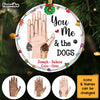 Personalized Gift For Dog Lovers You Me And The Dogs Circle Ornament 28825 1