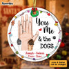 Personalized Gift For Dog Lovers You Me And The Dogs Circle Ornament 28825 1