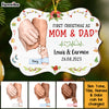 Personalized First Christmas As Mom And Dad Benelux Ornament 28827 1