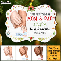 Personalized First Christmas As Mom And Dad Benelux Ornament 28827 thumb 1