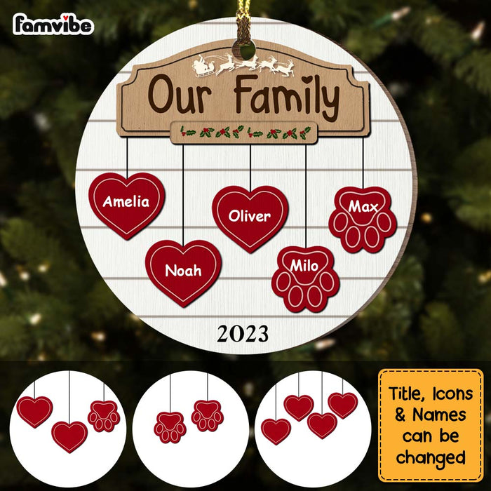 Personalized Our Family Circle Ornament 28829 1