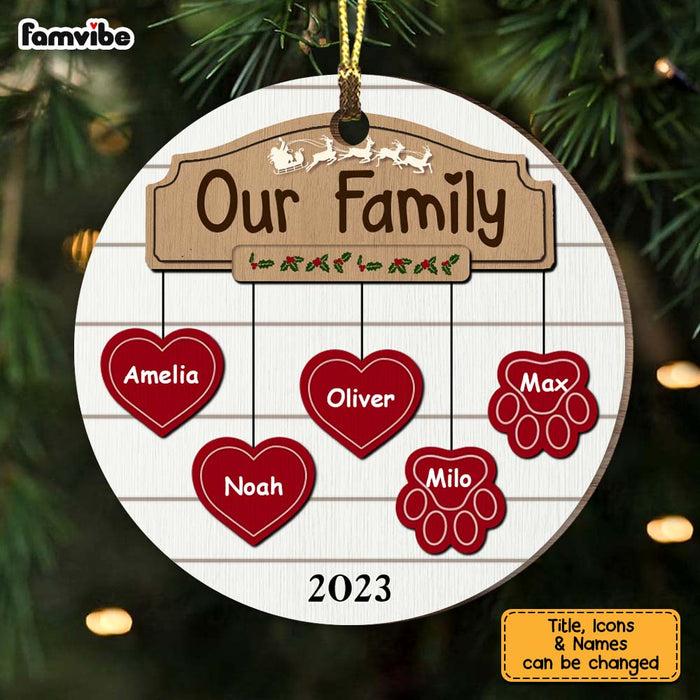 Personalized Our Family Circle Ornament 28829 1