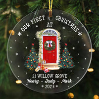 Personalized Gift For Family First Christmas At Home Circle Ornament 28831 thumb 1