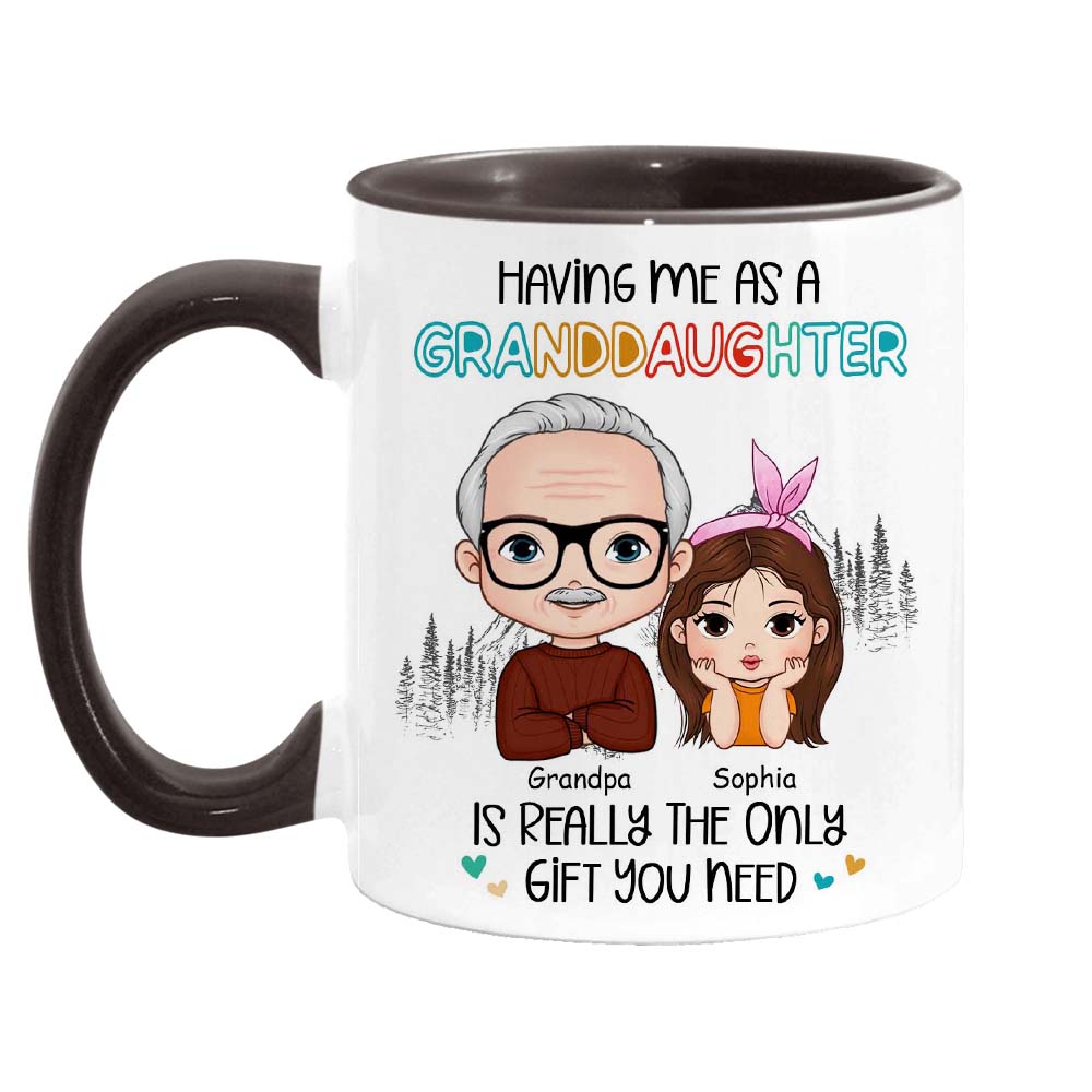 Personalized Gift For Grandpa Having Me As A Granddaughter Mug 28838 Primary Mockup