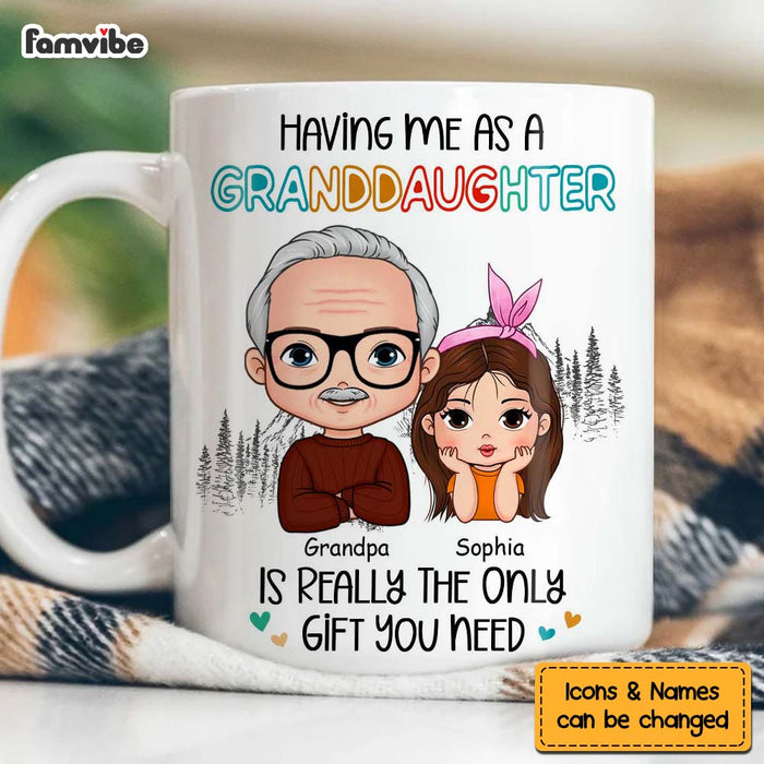 Personalized Gift For Grandpa Having Me As A Granddaughter Mug 28838 1