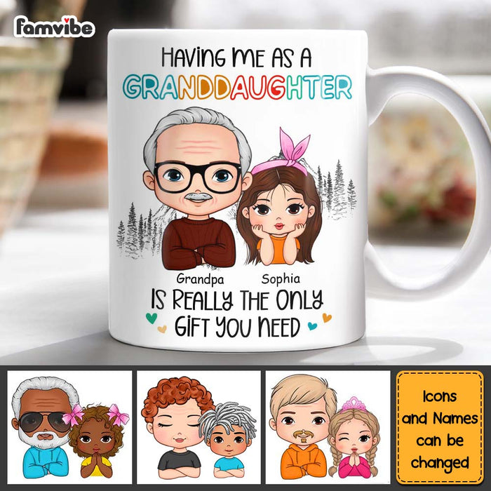 Personalized Gift For Grandpa Having Me As A Granddaughter Mug 28838 1