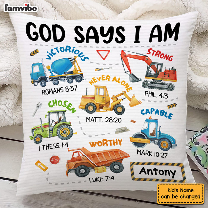 Forklift Truck Pillow Cushion. Personalized Accent Pillows. Custom  Construction Theme Decor. Boys Home Present. Qualified Driver Gifts P012 