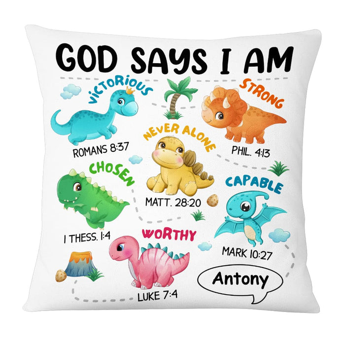 Personalized Gifts For Grandson Dinosaur I Am Pillow 28844 1