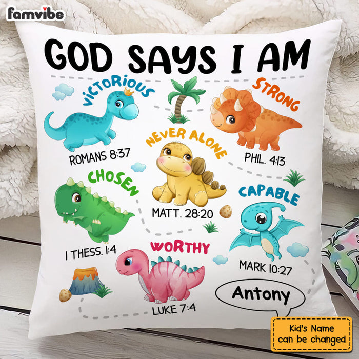 Personalized Gifts For Grandson Dinosaur I Am Pillow 28844 1