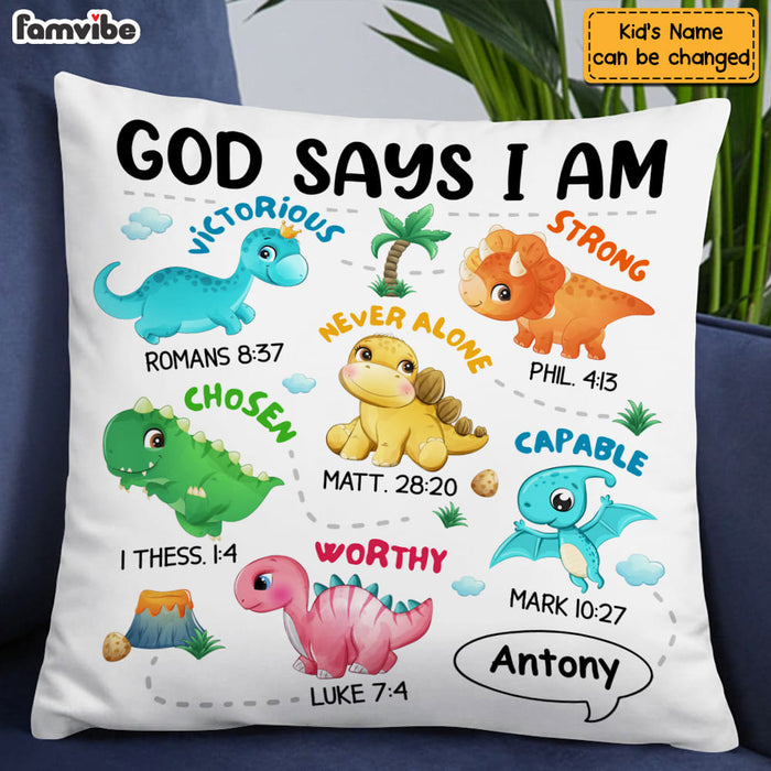 Personalized Gifts For Grandson Dinosaur I Am Pillow 28844 1